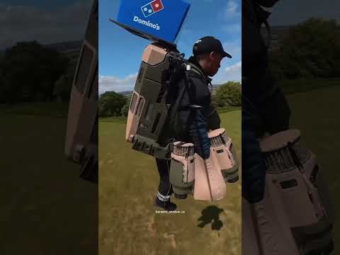 Jetpack Pizza Delivery by Domino’s | Glastonbury Festival | Rocket Man Inspires Sky-High Service