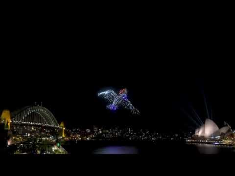 500 drones light up the night sky at ELEVATE Sydney SkyShow