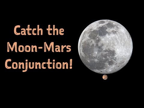 Don&#039;t miss the upcoming Moon-Mars Conjunction! #shorts