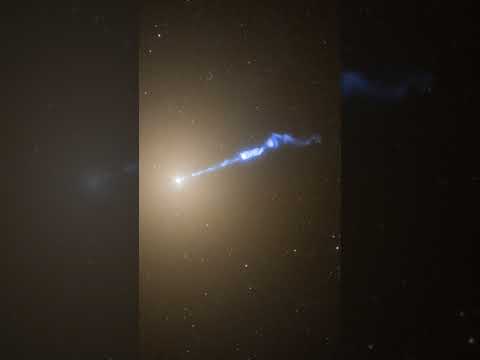 Hubble Captures 3,000-Light-Year Plasma Jet from M87&#039;s Black Hole, Triggering Stellar Eruptions