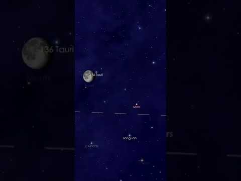Moon and Mars conjunction tonight