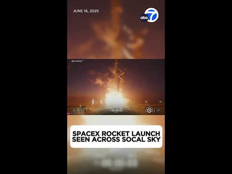 SpaceX rocket launch seen across SoCal sky