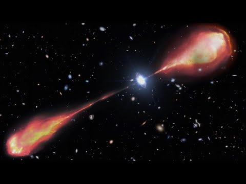 Largest early Universe radio jet discovered! At least 200,000 light-years wide