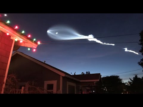 Social media videos capture SpaceX streaking across California skies