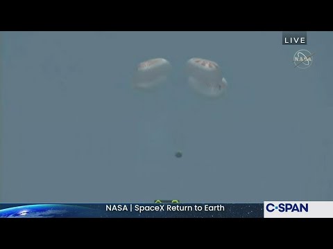 NASA SpaceX Dragon Crew Return to Earth &amp; Splashdown