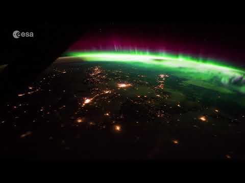 Stunning aurora as seen from the Space Station