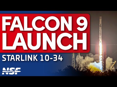 🚀 SpaceX Falcon 9 Launches Starlink 10-34 Mission