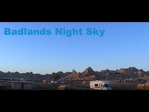Badlands National Park Night Sky - Gopro Hero 8 Time Lapse