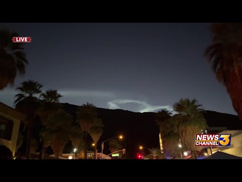 Rocket lights up Coachella Valley sky Thursday evening