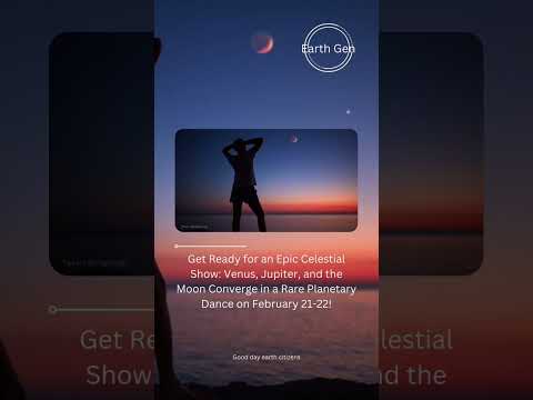 Epic Celestial Show: Venus, Jupiter, and the Moon | Rare Planetary Dance on February 21-22! #shorts