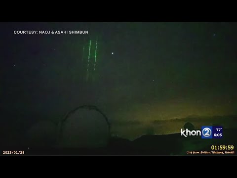 Chinese satellite lasers recorded over Hawaii