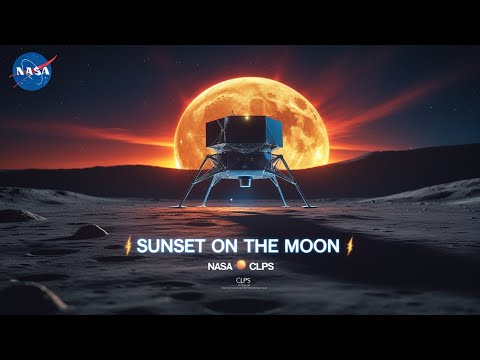 🌙✨ &quot;EPIC LUNAR SUNSET: First-Ever Footage from Blue Ghost Moon Lander | Historic Private Mission&quot; ✨🌙
