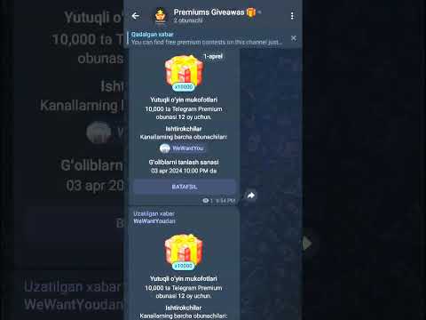 Get Free Telegram Premium by Giveaways #shorts #telegram #premium
