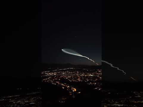 Space X Falcon 9 lighting up the sky over Phoenix, AZ tonight!! 🤩🚀 6/18/2024 #az #spacex #falcon9