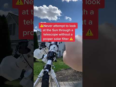 The Sun through a beginner’s telescope 🔭 #sun #telescope #shorts