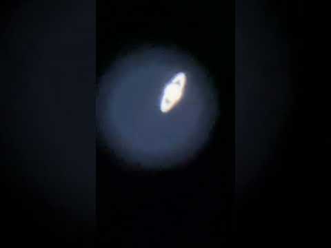 Live view of Saturn through my telescope #shorts #fyp