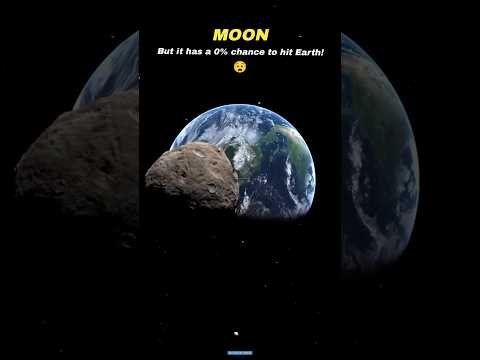 Will The Asteroid 2024 YR4 Hit Moon? 🌒⚠️ #moon #earth #space #asteroid #shorts