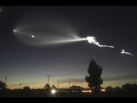 SpaceX launch:spectacular lights in the sky